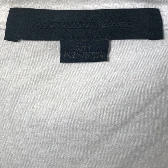 Alexander Wang White Muscle Tee with Black Graphic Logo - Picture 6 of 11